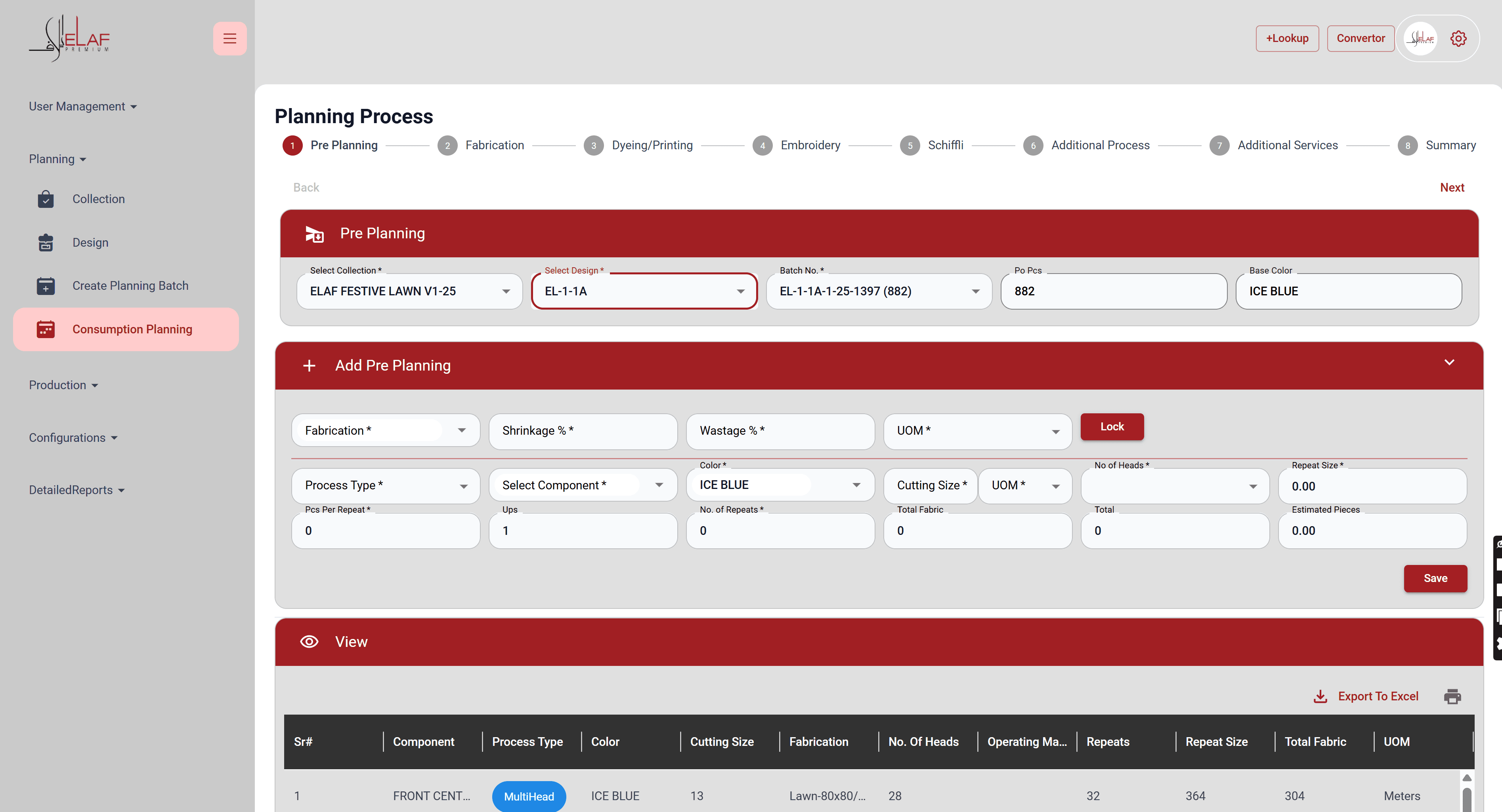 Production Planning Dashboard