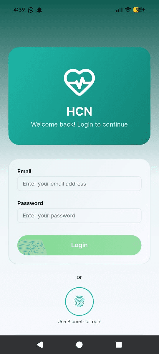 Digital Nurse - Welcome Screen
